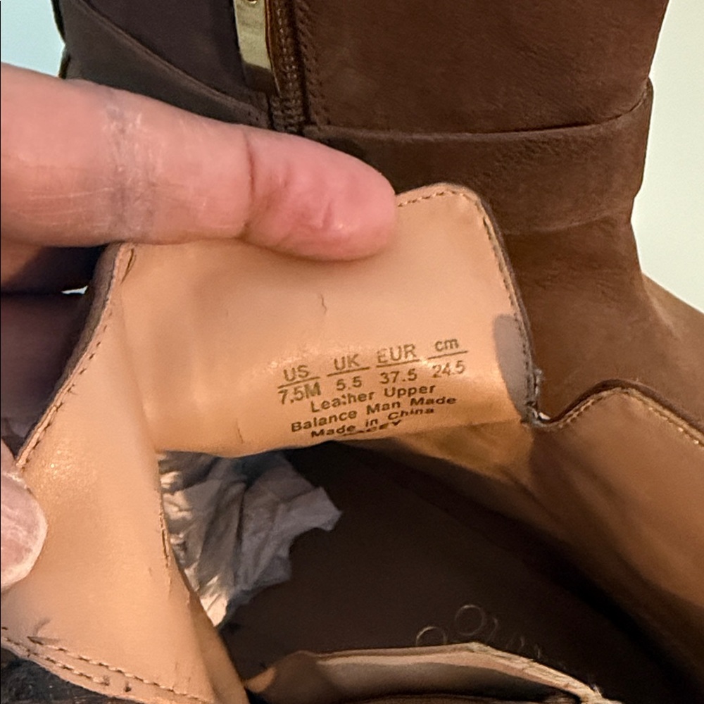 Franco Sarto Brown Ankle Boots - Picture 7 of 11